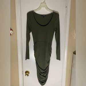 Green. Long Sleeve Dress. Sz: Small Petite.